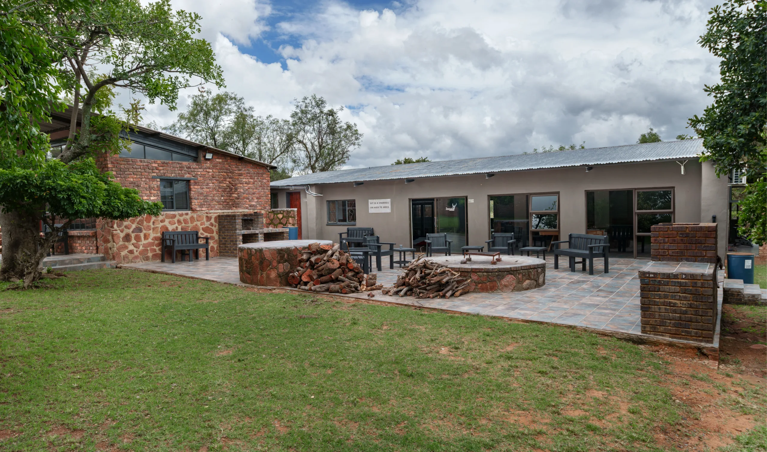 Braai setup in shared area