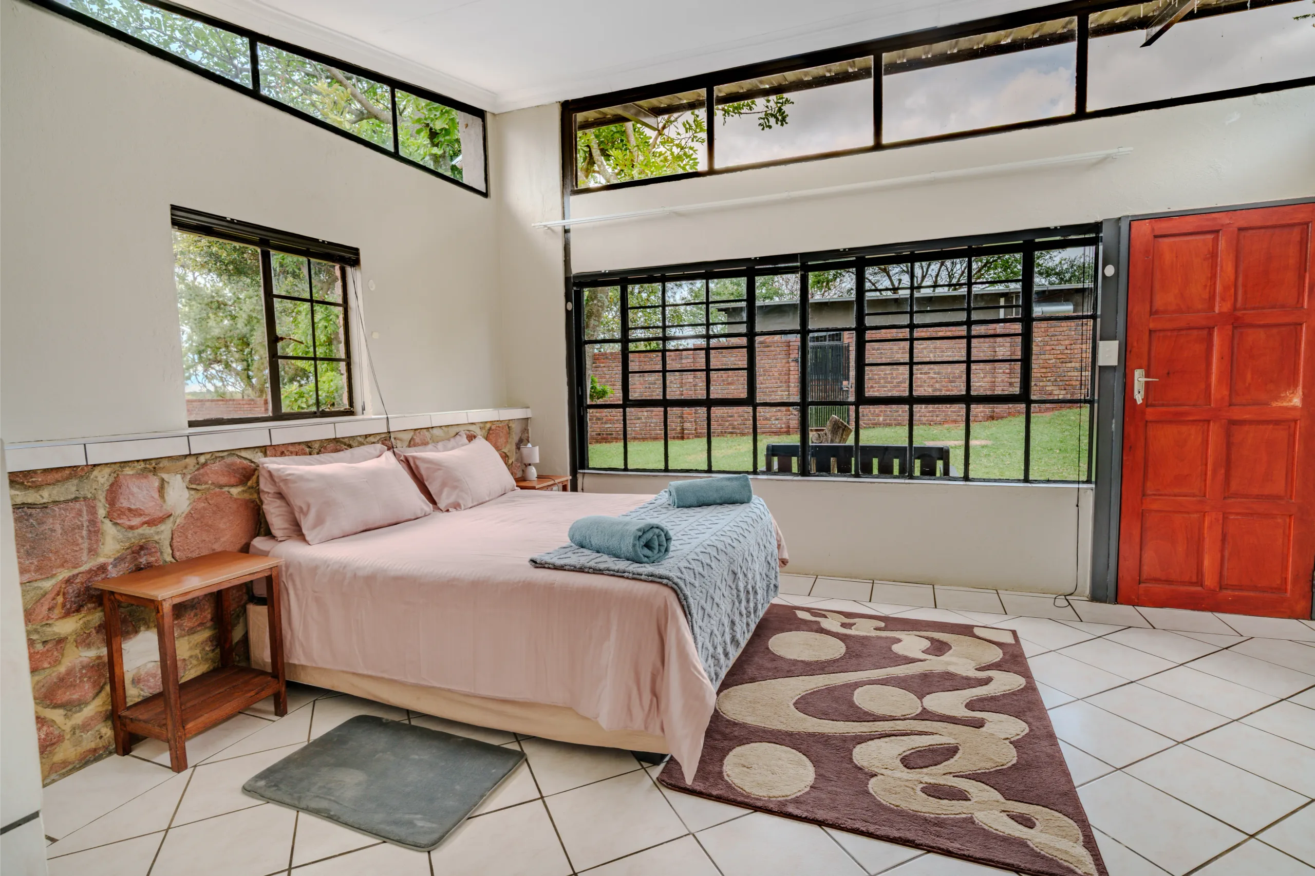 Inside bush chalet